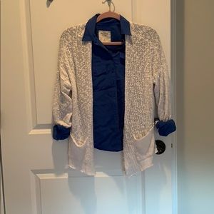 Bright blue Abercrombie and Fitch button down